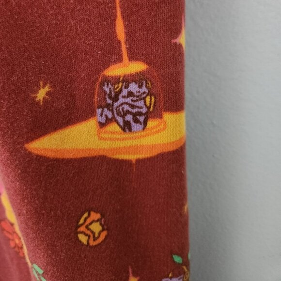 SMALL Nike sweatpants Deep Clay space alien Psychedelic mushroom floral joggers - Picture 11 of 12